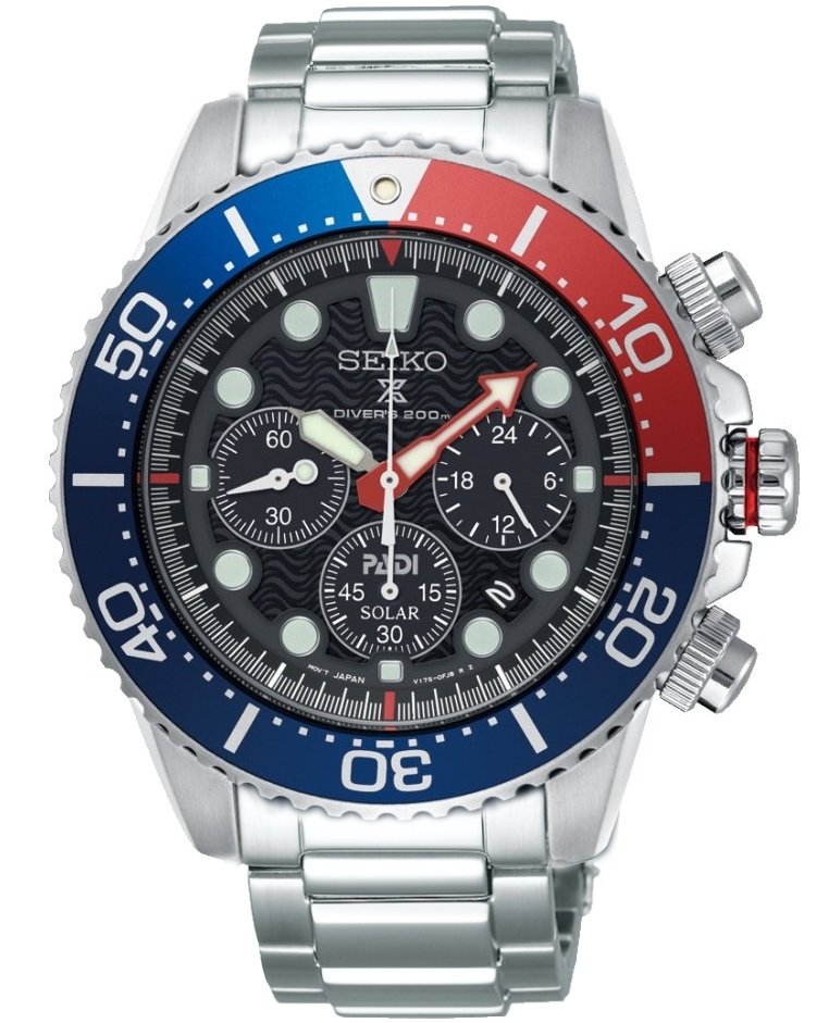 seiko padi solar chronograph